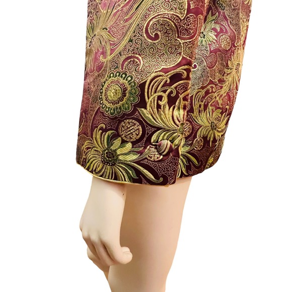 Vintage 80s Charlotte Ford II Metallic Gold and Red Jacket Blazer Size Small - Picture 10 of 14